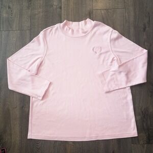 Blair Womens Sweatshirt Sz XL Pink Long Sleeve Crewneck Pullover Minimalist Yoga